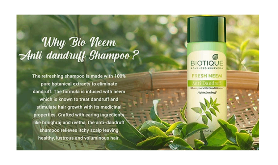 Banish Dandruff Naturally: Biotique Neem Dandruff Shampoo Review - by Ishpreet Kaur - CollectLo