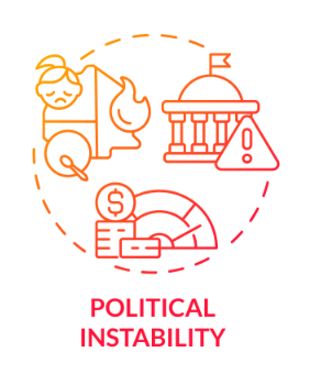 The image represents political instability. - by Reema Batra Singh - CollectLo