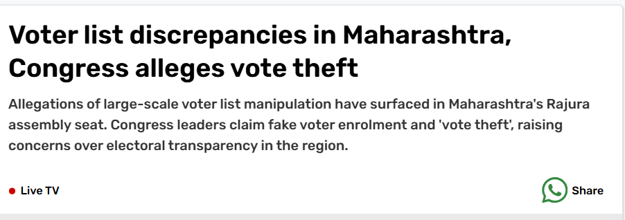 <b>Vote Theft and Malpractice News</b> - by Wilvia Dsouza  - CollectLo