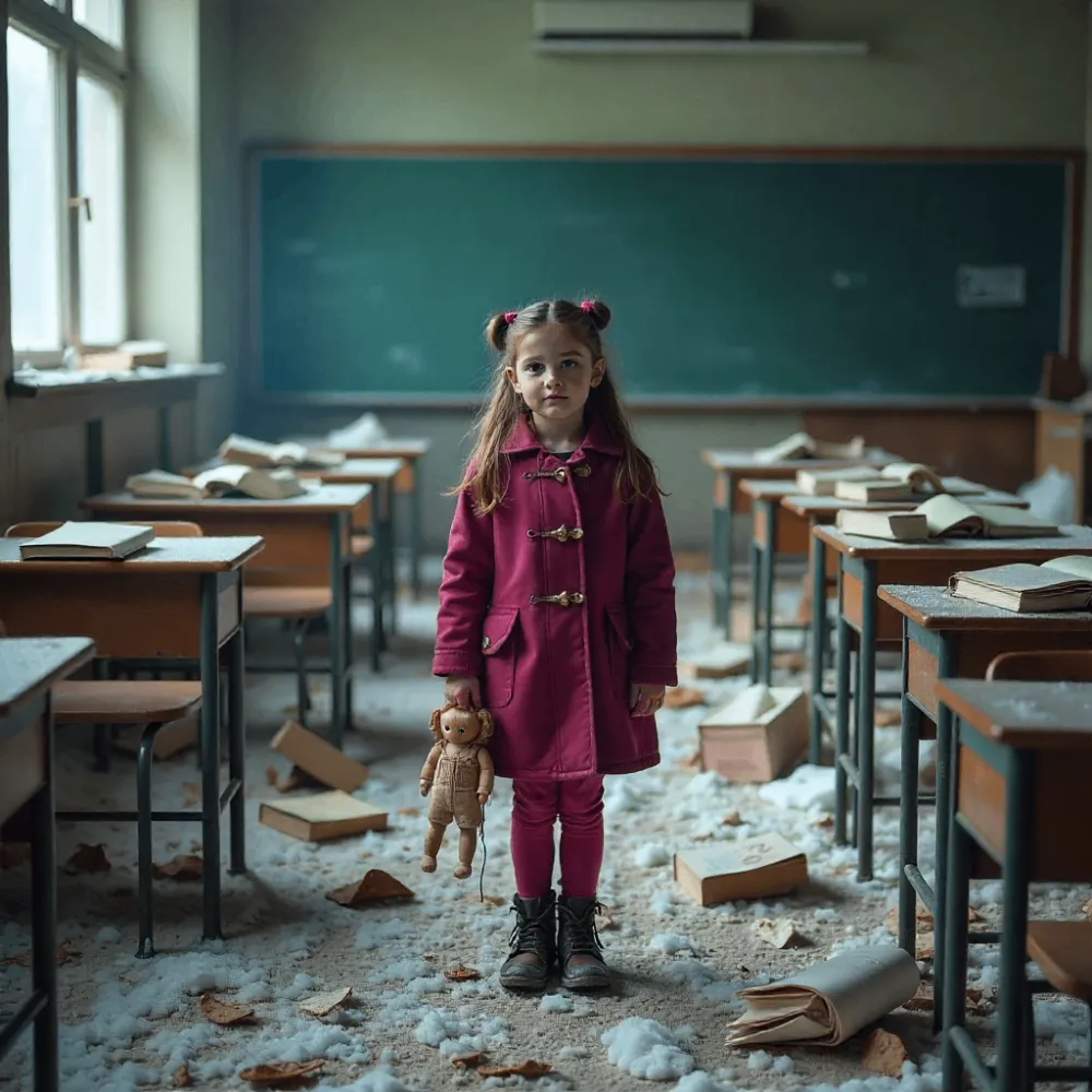 <b>Illiteracy can lead to accepting everything that is told and shown, as seen in this child in the abyss.</b> - by Wilvia Dsouza  - CollectLo