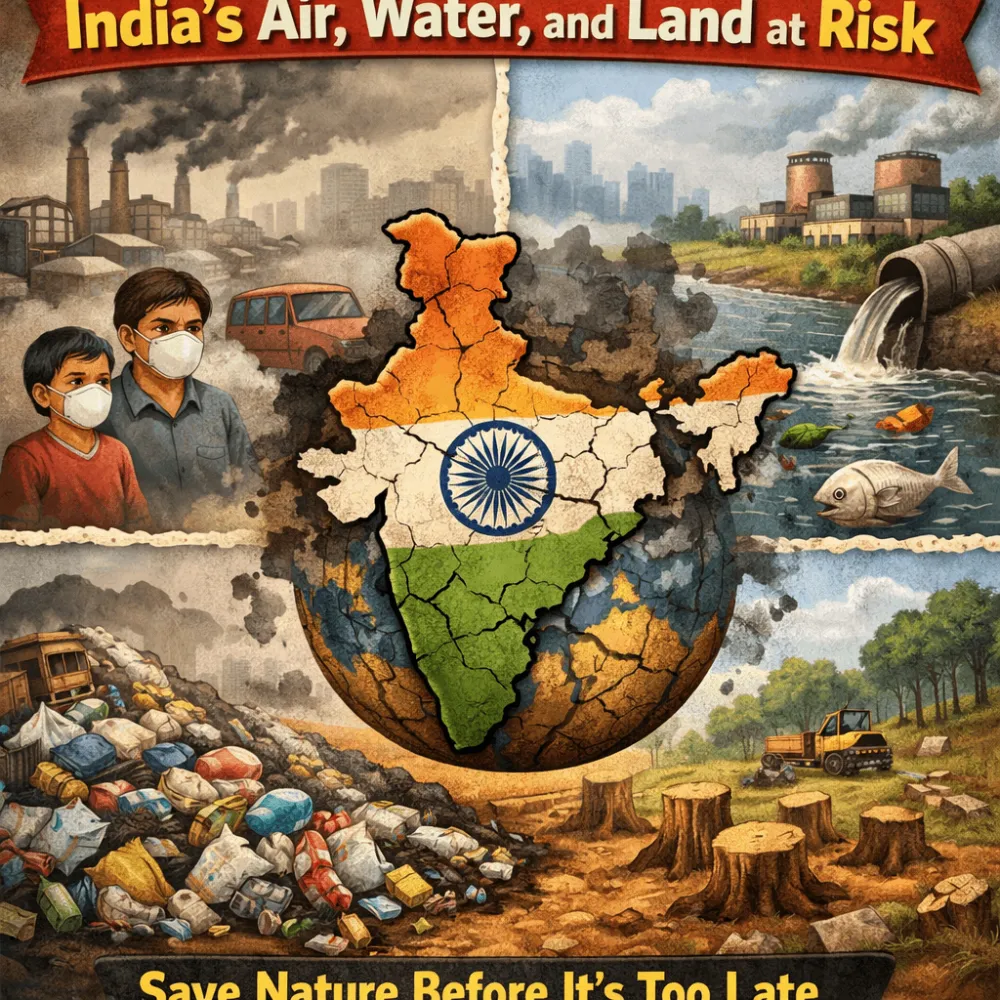 INDIA'S AIR, WATER AND LAND AT RISK - by Rajalakshmi M R - CollectLo