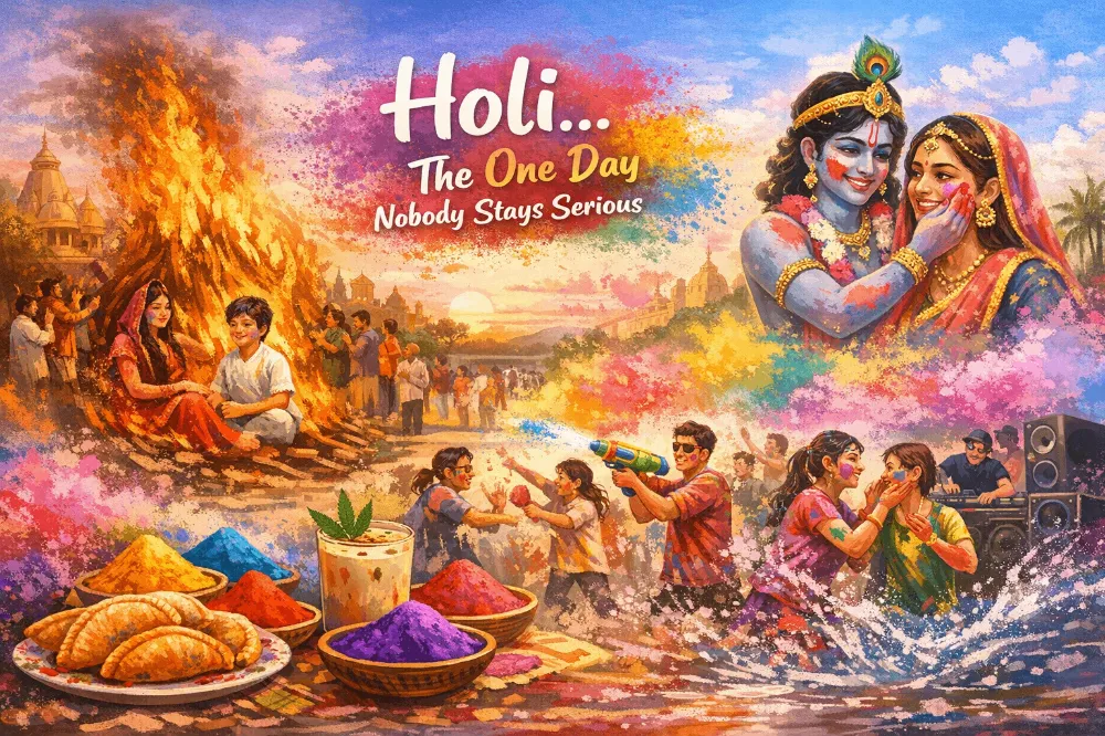 Holi Unfiltered: Colors, Chaos & the Day We Forget to Be Serious - by Varsha Dubey - CollectLo